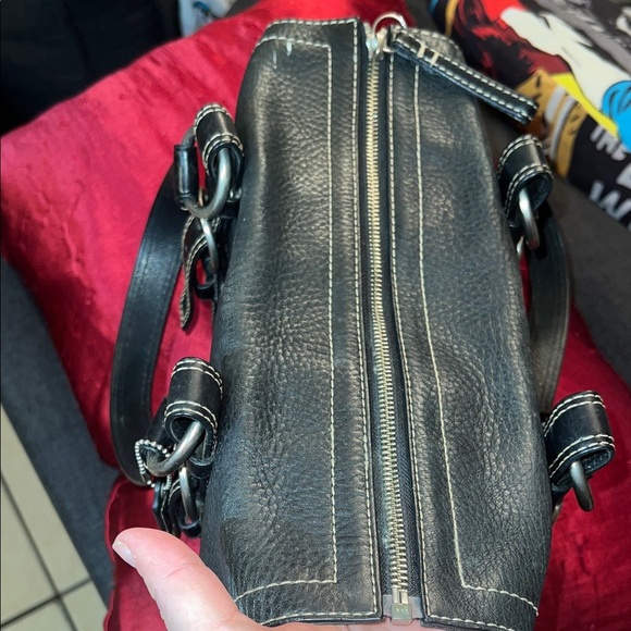 Coach Black Leather Shoulder Bag with Buckle Rings main image 9
